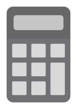 Beyaz arkaplanda hesap makinesi simgesi vektör çizimi 