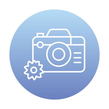 fotoğraf makinesi ikon vektör illüstrasyonu                      