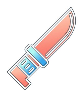 Beyaz arka plan üzerinde izole bıçak simge vektör  