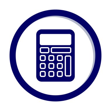 Beyaz arkaplanda hesap makinesi simgesi vektör çizimi 