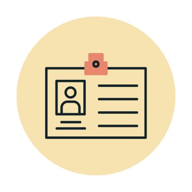 Üyelik Kartı simgesinin vektör illüstrasyonu