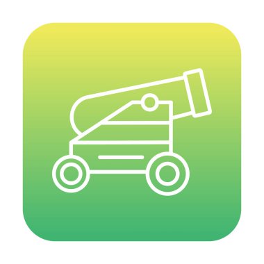 Basit Topçu simgesi, vektör illüstrasyonu