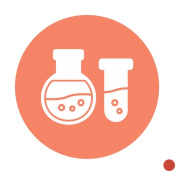 Matara ikonu. Laboratuvar ekipmanları. vektör illüstrasyonu.                     