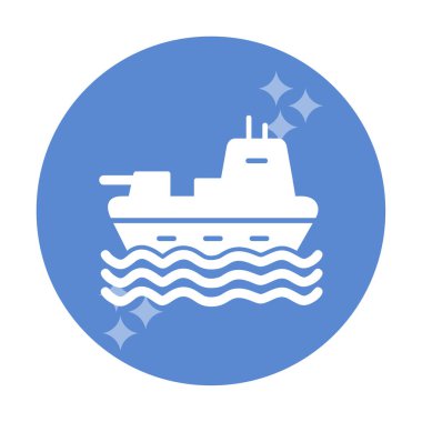 Gemi simgesi, vektör illüstrasyonu