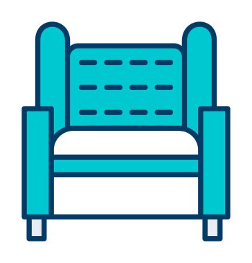 Basit yassı sandalye vektör çizimi