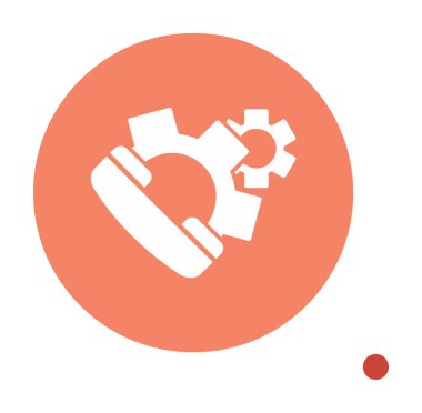 Basit Çağrı Ayarları simgesi, vektör illüstrasyonu