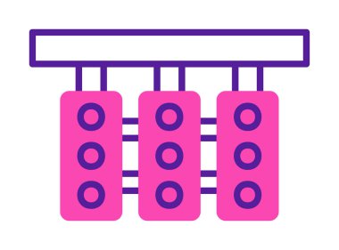 Trafik ışıkları web simgesi, vektör çizim 