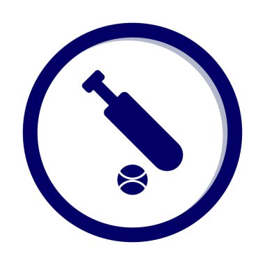 Kriket simgesi vektör ana hatları tasarım çizimi.