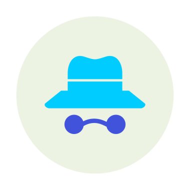 Basit Incognito simgesi, vektör illüstrasyonu