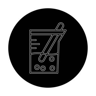 Beaker modern simgesinin vektör illüstrasyonu                          