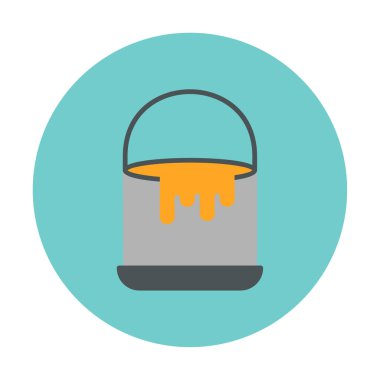 Boya kovası simge vektör çizim