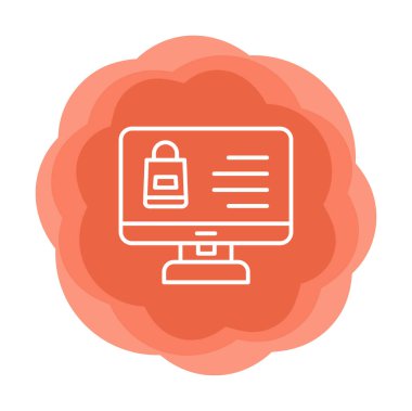 ekran simgesi, vektör illüstrasyonunu izle