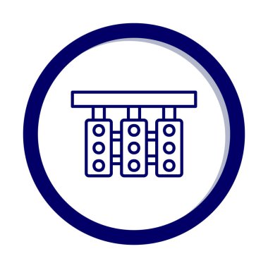 Trafik ışıkları web simgesi, vektör çizim 