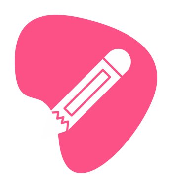 Kalem. Web simgesi basit illüstrasyon