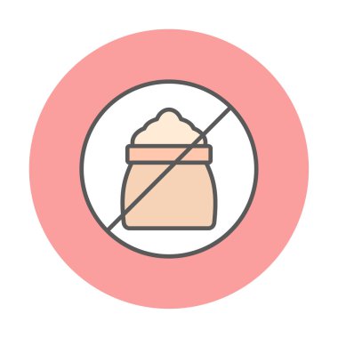 Şeker işareti yok, vektör illüstrasyonu  