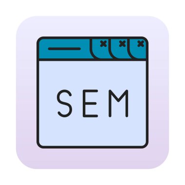 Web tarayıcı simgesi, vektör illüstrasyonu basit tasarım