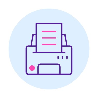 Yazıcı simgesi vektör illüstrasyonu