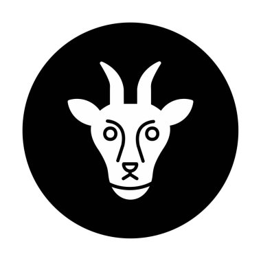 Keçi başı düz vektör simgesi 