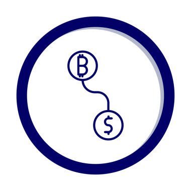 Bitcoin kripto döviz vektör çizimi 