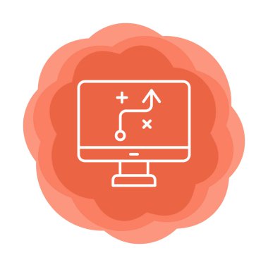 Basit Strateji simgesi, vektör illüstrasyonu