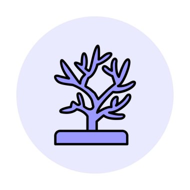 Mercan simgesi vektör illüstrasyonu