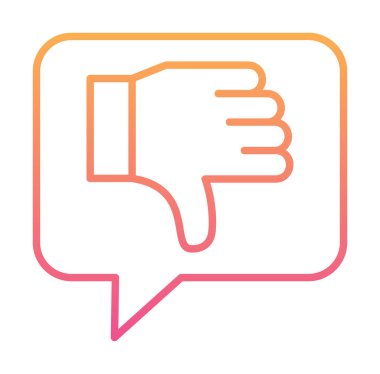 Hoşlanmıyorum. Web simgesi basit illüstrasyon 