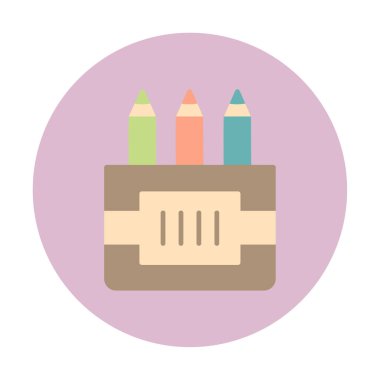 Renkli Kalem simgesi vektör illüstrasyonu