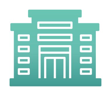 Alışveriş merkezi simgesi. Alışveriş merkezi oluşturma simgesi, vektör illüstrasyonu 