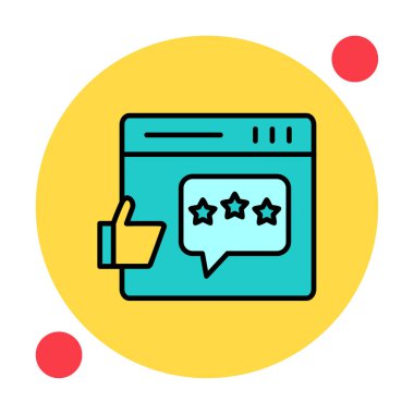 Geri besleme simgesi vektör illüstrasyon tasarımı