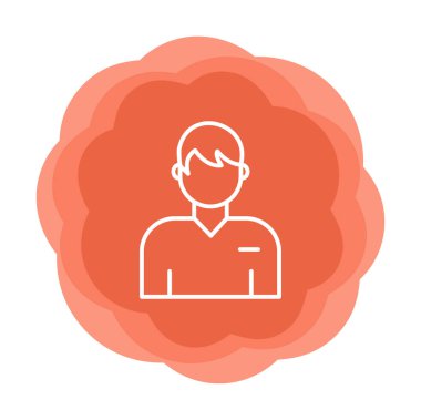 Erkek kullanıcı simgesi. Vektör çizim