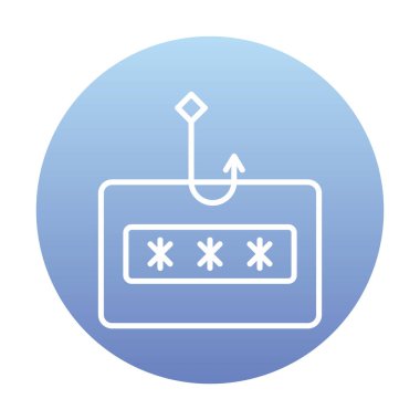  phishing satır simgesi vektör çizimi 