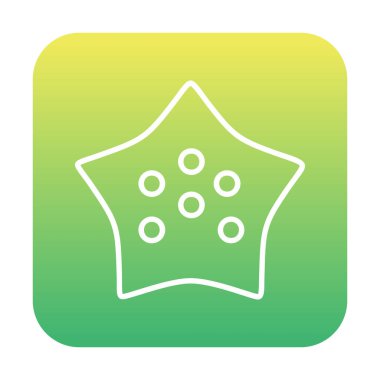 denizyıldızı düz ikon vektör çizimi 