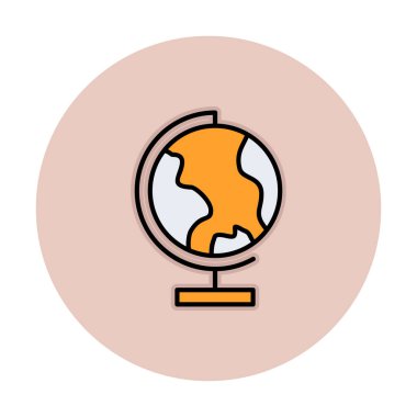 dünya ikonu vektör illüstrasyon tasarımı