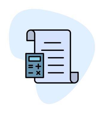 Basit muhasebe simgesi, vektör illüstrasyonu