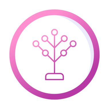 Basit filogenetik simge, vektör illüstrasyonu