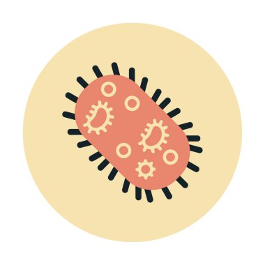 Mikroorganizma simgesi vektör illüstrasyon tasarımı