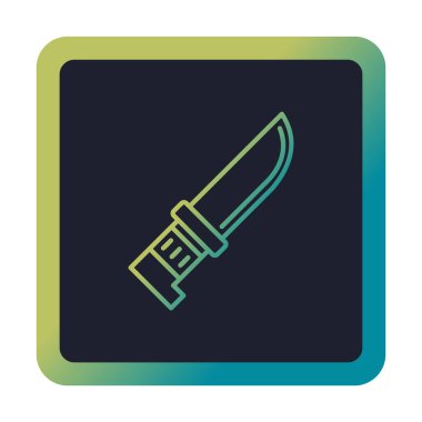 Beyaz arka plan üzerinde izole bıçak simge vektör  