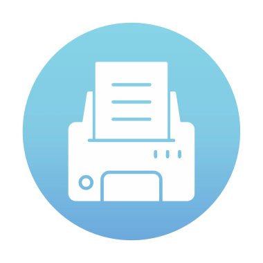 Yazıcı simgesi vektör illüstrasyonu