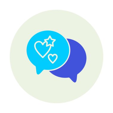 Basit konuşma balonu simgesi, vektör illüstrasyonu