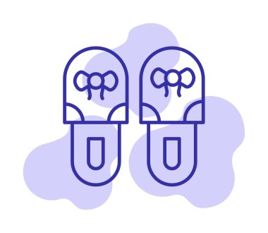 Basit Terlik simgesi, vektör illüstrasyonu