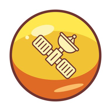 Uydu vektör çizimi, simge ögesi biçimi                     