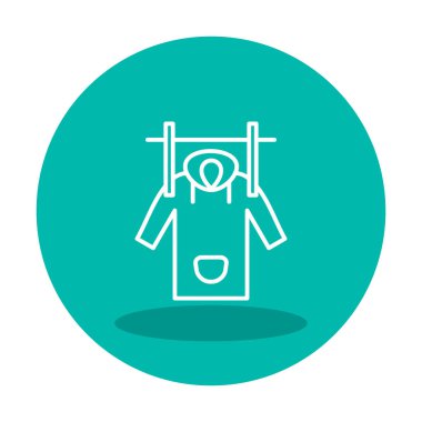 Islak Ceket Ağı simgesi, vektör illüstrasyonu