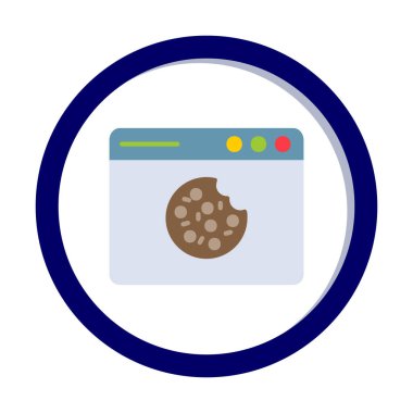 Basit Web Kurabiyeleri simgesi, vektör illüstrasyonu