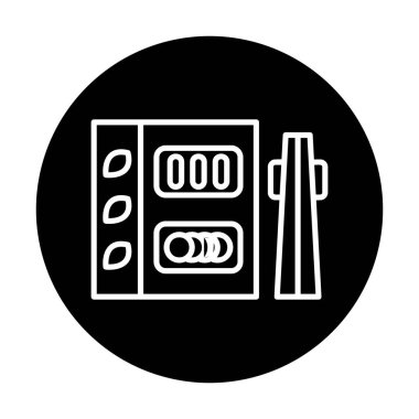 Basit Japon Bento kutusu simgesi, vektör illüstrasyonu