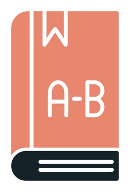 İngilizce kitap ikonu vektör illüstrasyonu 