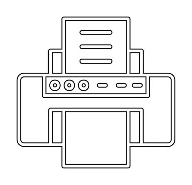 Yazıcı simgesi vektör illüstrasyonu