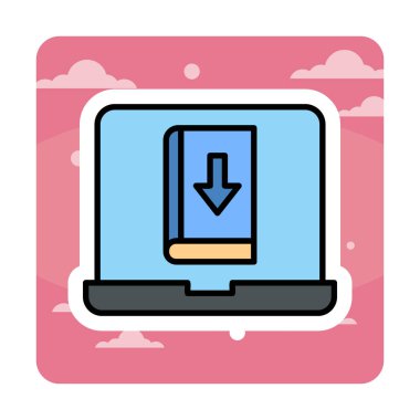 Kitap simgesi, vektör illüstrasyon tasarımı indir 