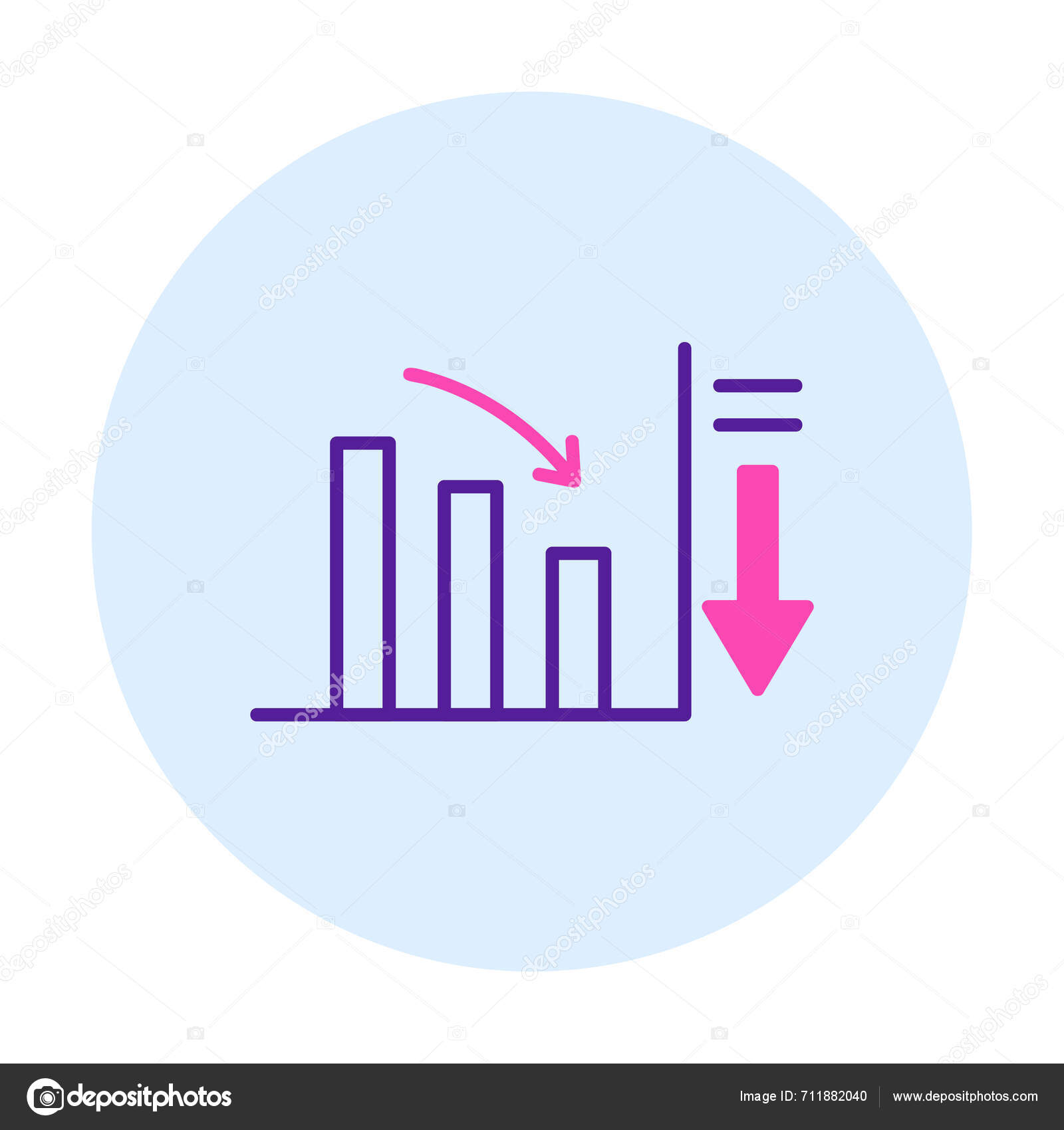 Simple Diminuer Icône Graphique Illustration Vectorielle
