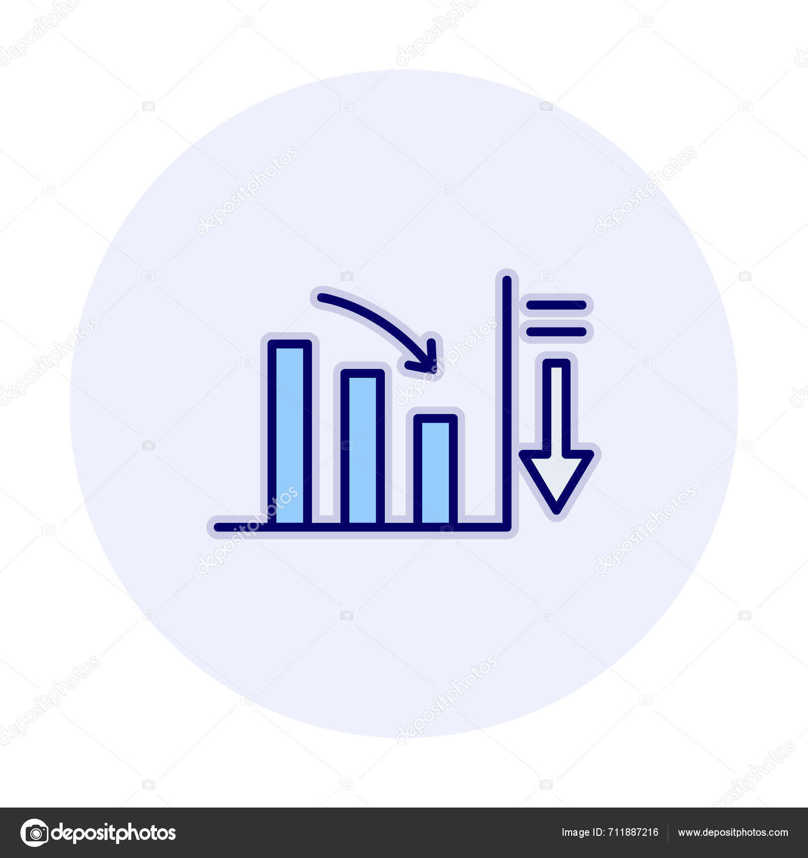 Simple Diminuer Icône Graphique Illustration Vectorielle