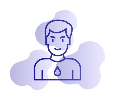 Basit Survivor kişi avatar simgesi, vektör illüstrasyonu